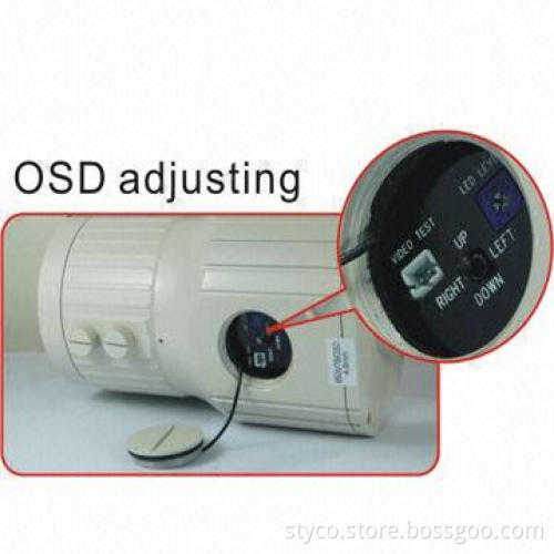 Weather-proof IR Camera with 6 to 60mm Manual Zoom Lens, 80 Meters IR Night Vision Distance, 12V DC